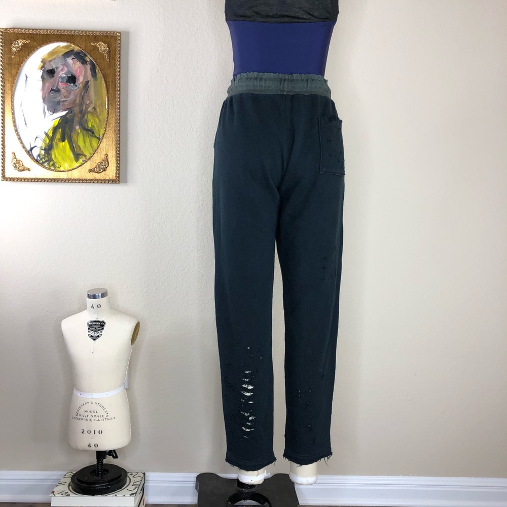 DRIFTER Distressed Ripped Sweats Joggers Raw Hem - Picture 4 of 7